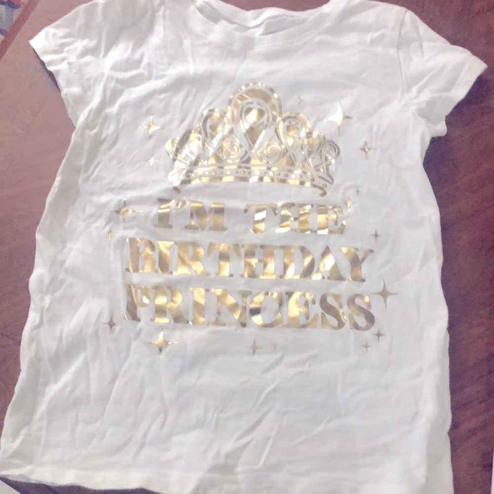 Worn once white tee shirt (birthday)